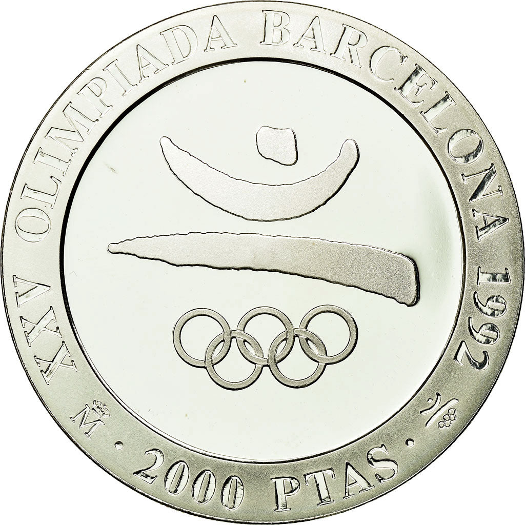 Moneta, Spagna, Juan Carlos I, Barcelona Olympics, 2000 Pesetas, 1990, Madrid