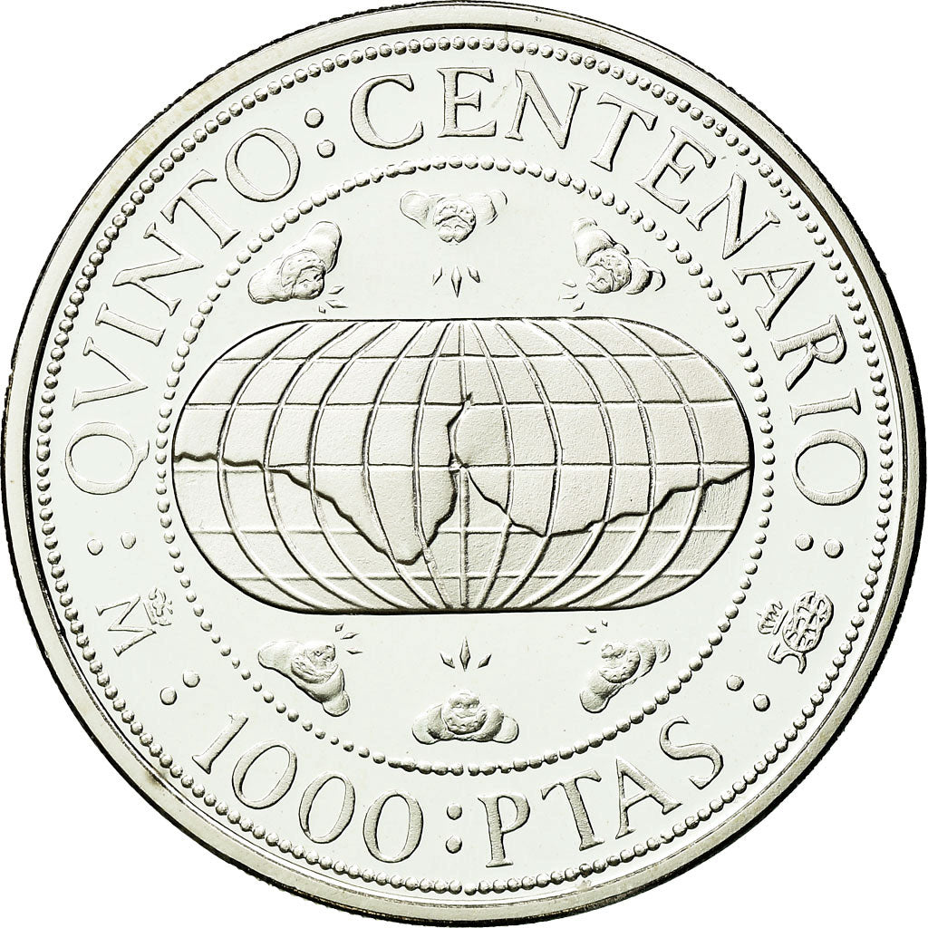 Moneda, España, Juan Carlos I, 1000 Pesetas, 1990, Madrid, FDC, Plata, KM:858