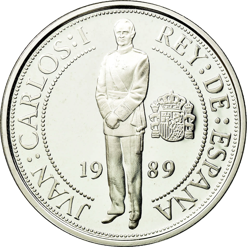 Moneta, Spagna, Juan Carlos I, 1000 Pesetas, 1989, Madrid, FDC, Argento, KM:837