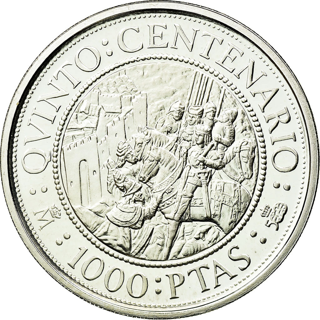 Moneta, Spagna, Juan Carlos I, 1000 Pesetas, 1989, Madrid, FDC, Argento, KM:837