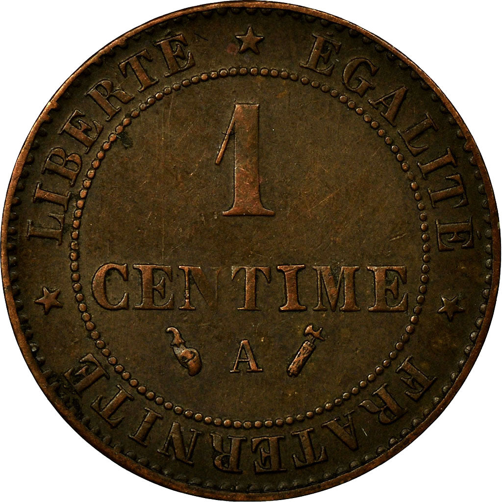 Moneda, Francia, Cérès, Centime, 1886, Paris, MBC+, Bronce, KM:826.1