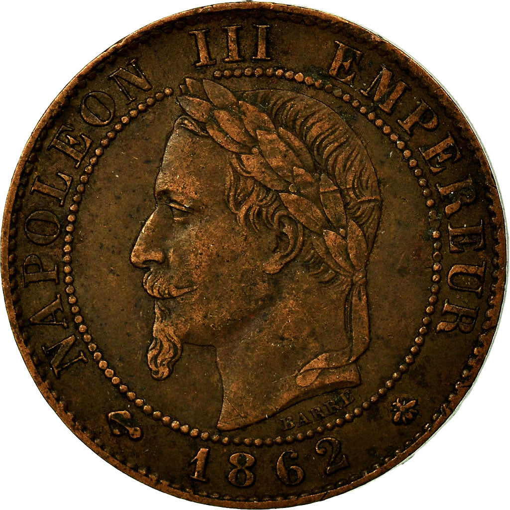 Coin, France, Napoleon III, Centime, 1862, Paris, AU(50-53)