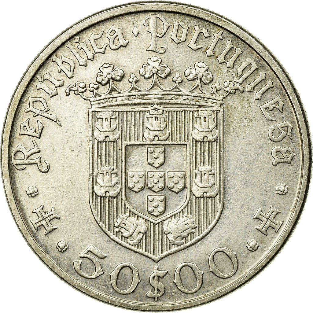 Coin, Portugal, 50 Escudos, 1968, MS(60-62), Silver, KM:593
