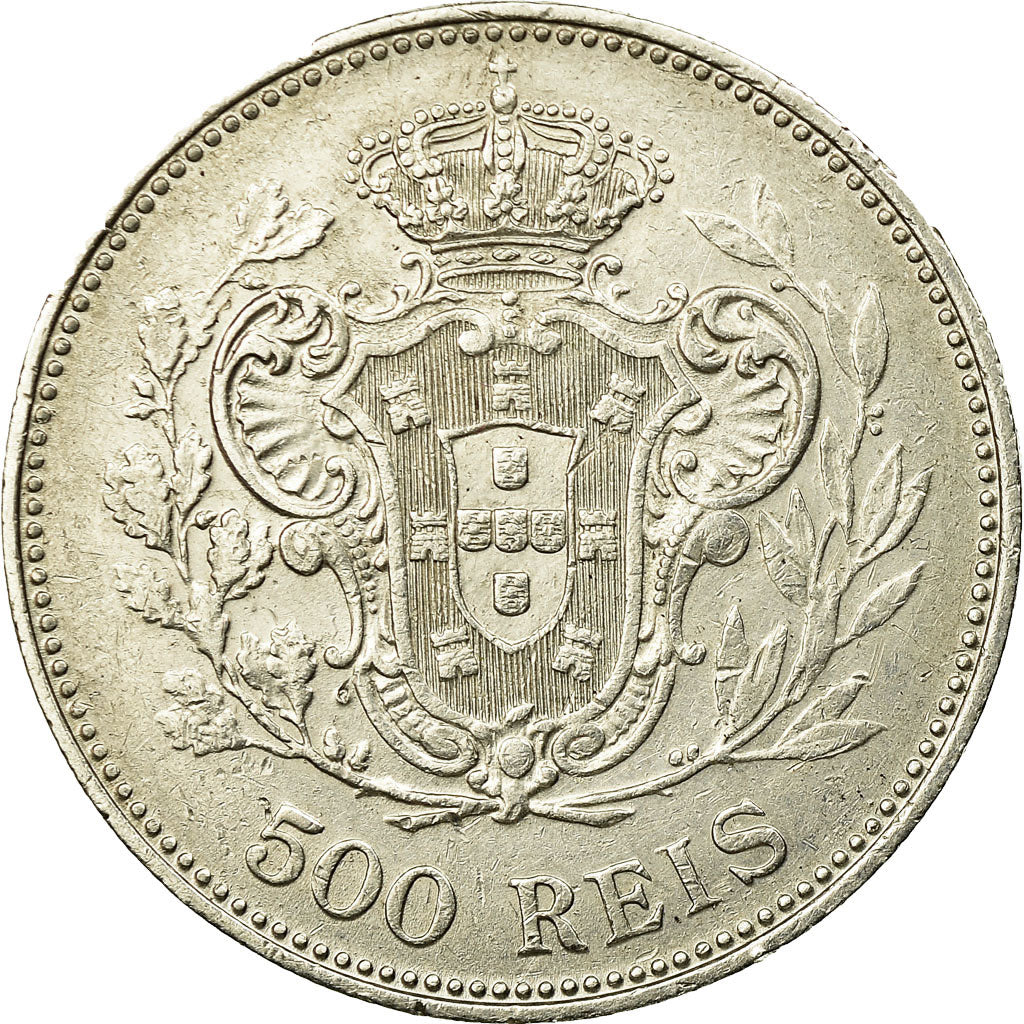 Coin, Portugal, Manuel II, 500 Reis, 1908, VF(30-35), Silver, KM:547