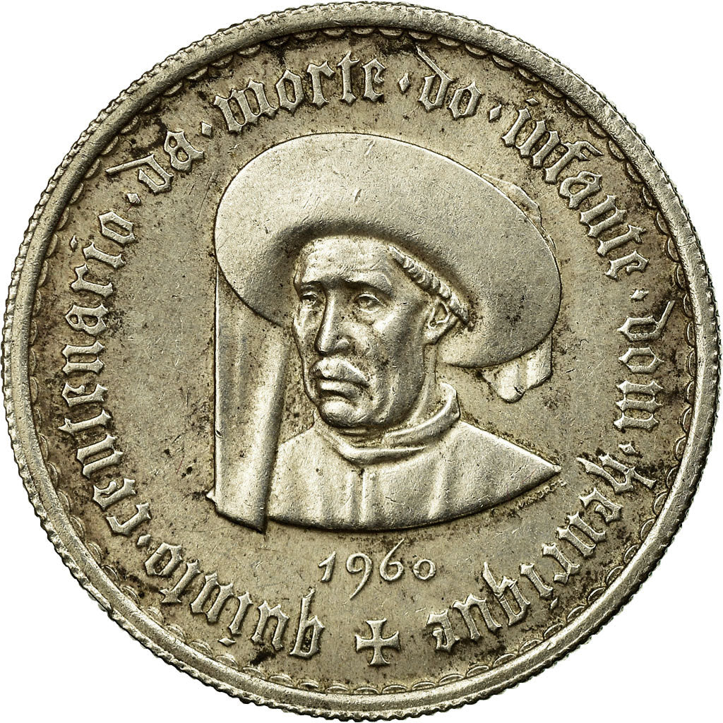 Moneda, Portugal, 5 Escudos, 1960, Lisbon, MBC+, Plata, KM:587