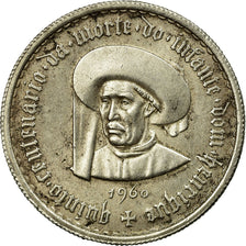 Moneda, Portugal, 5 Escudos, 1960, Lisbon, MBC+, Plata, KM:587