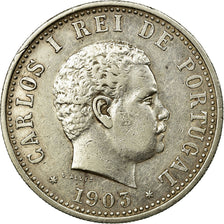 Coin, INDIA-PORTUGUESE, Carlos I, Rupia, 1903, EF(40-45), Silver, KM:17