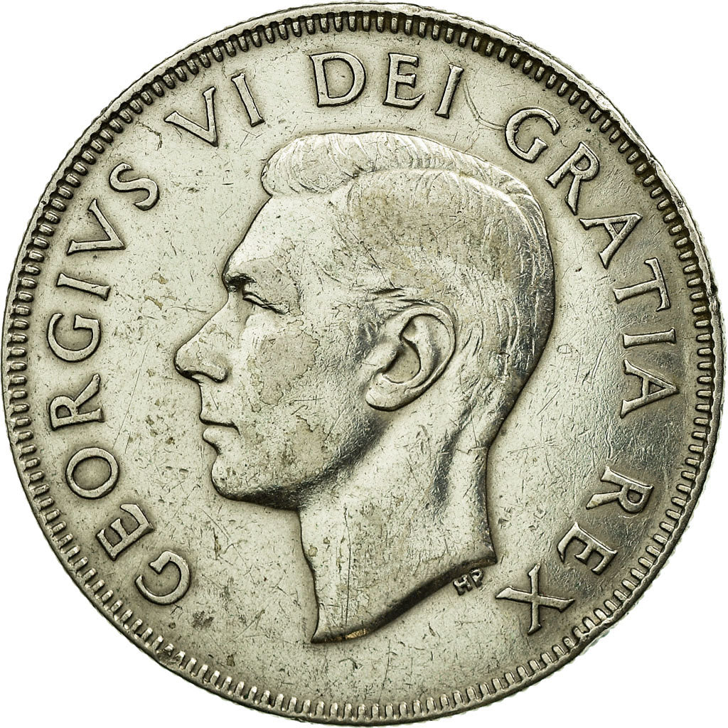 Munten, Canada, George VI, 50 Cents, 1952, Royal Canadian Mint, Ottawa, ZF+