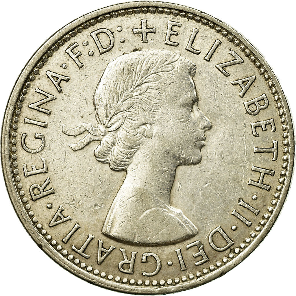 Coin, Australia, Elizabeth II, Florin, 1960, Melbourne, EF(40-45), Silver, KM:60