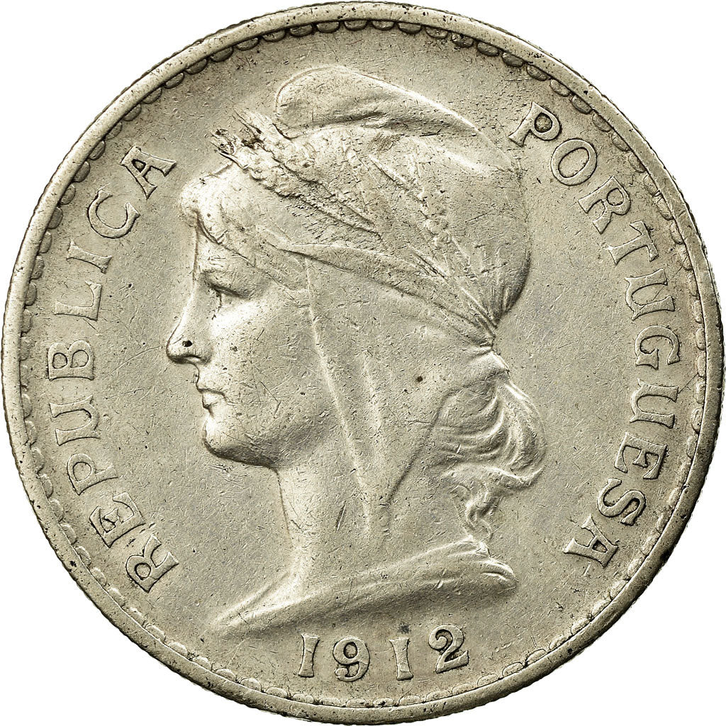 Coin, Portugal, 50 Centavos, 1912, EF(40-45), Silver, KM:561