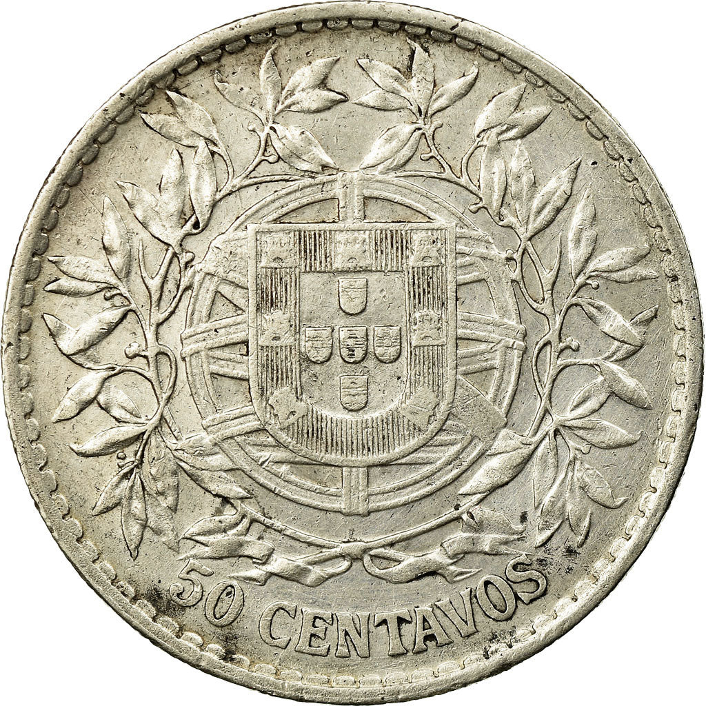 Coin, Portugal, 50 Centavos, 1912, EF(40-45), Silver, KM:561