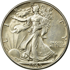 Moneta, USA, Walking Liberty Half Dollar, Half Dollar, 1945, U.S. Mint