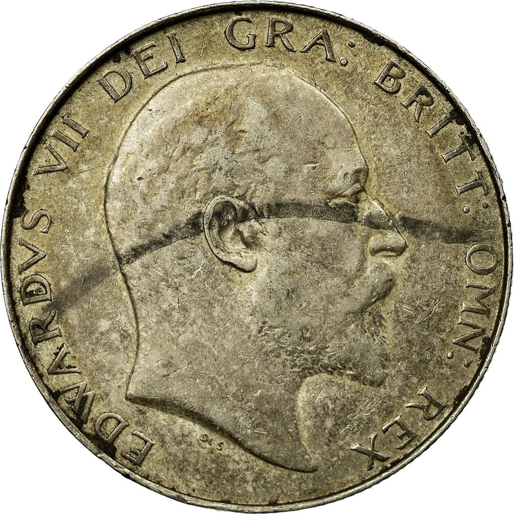 Coin, Great Britain, Edward VII, 1/2 Crown, 1906, EF(40-45), Silver, KM:802