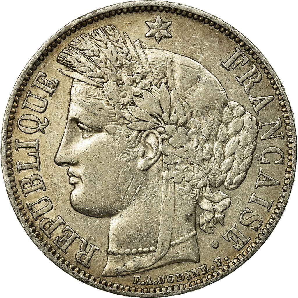 Münze, Frankreich, Cérès, 5 Francs, 1851, Paris, SS, Silber, KM:761.1