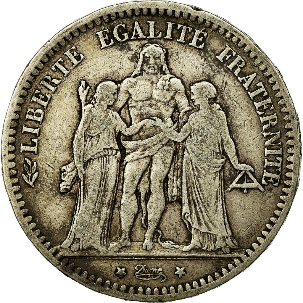 Coin, France, Hercule, 5 Francs, 1873, Paris, VF(30-35), Silver, KM:820.1
