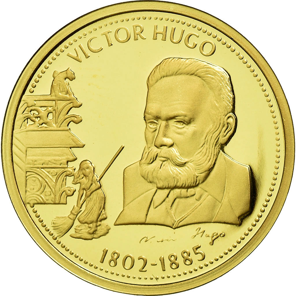 France, Medal, Victor Hugo, History, MS(65-70), Gold