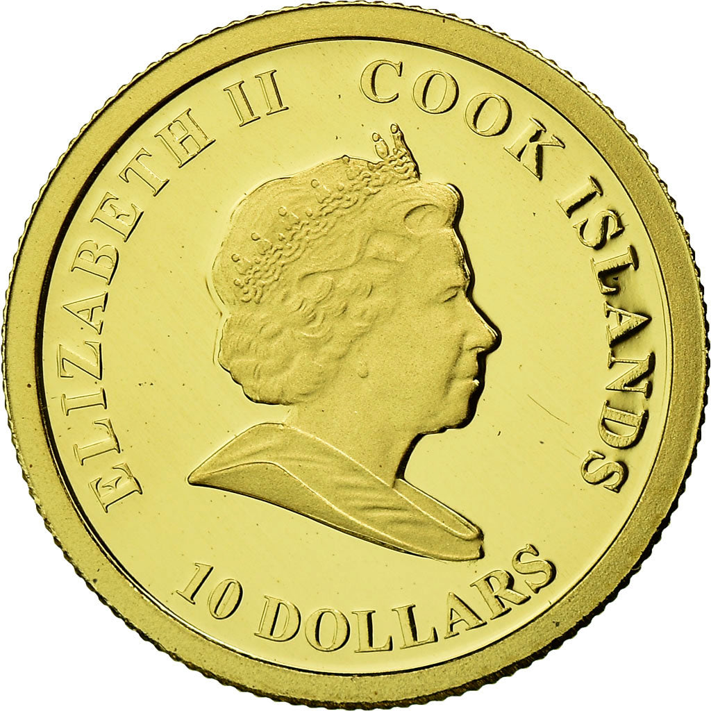 Coin, Cook Islands, Elizabeth II, 10 Dollars, 2010, CIT, MS(65-70), Gold