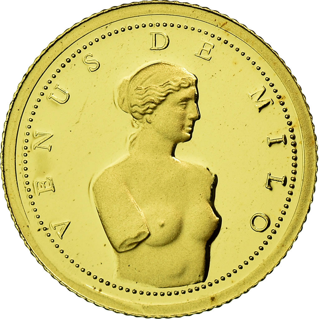 Moneda, Andorra, Vénus de Milo, Diner, 2008, FDC, Oro