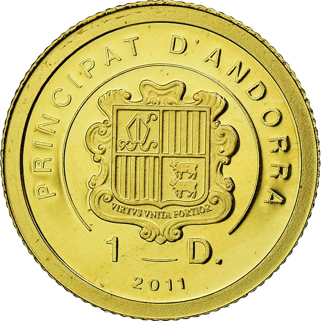 Coin, Andorra, Napoléon Bonaparte, Diner, 2011, MS(65-70), Gold