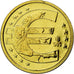 France, Medal, 10 ans de l'Euro, 2009, MS(65-70), Gold