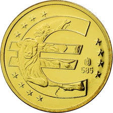 France, Medal, 10 Ans de l'Euro, Irlande, 2009, MS(65-70), Gold