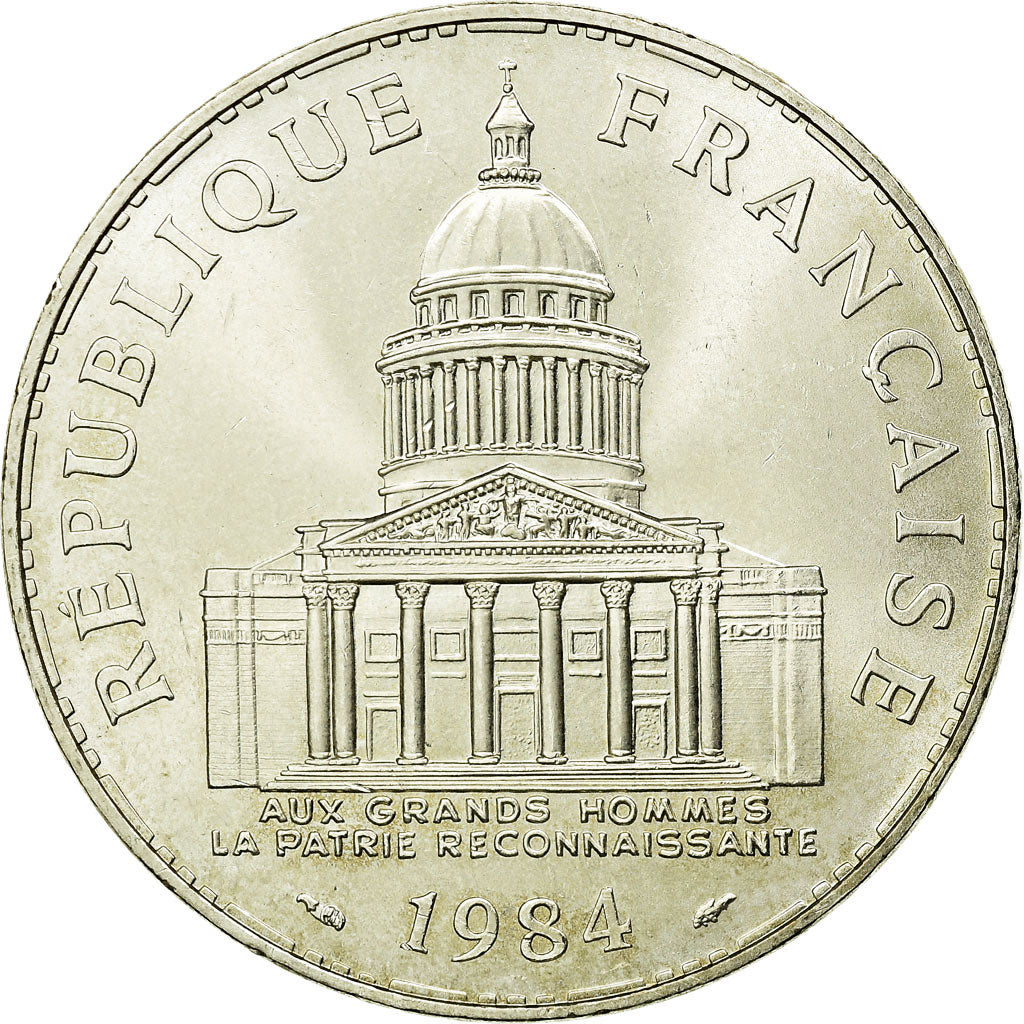 Moneta, Francia, Panthéon, 100 Francs, 1984, Paris, SPL, Argento, KM:951.1