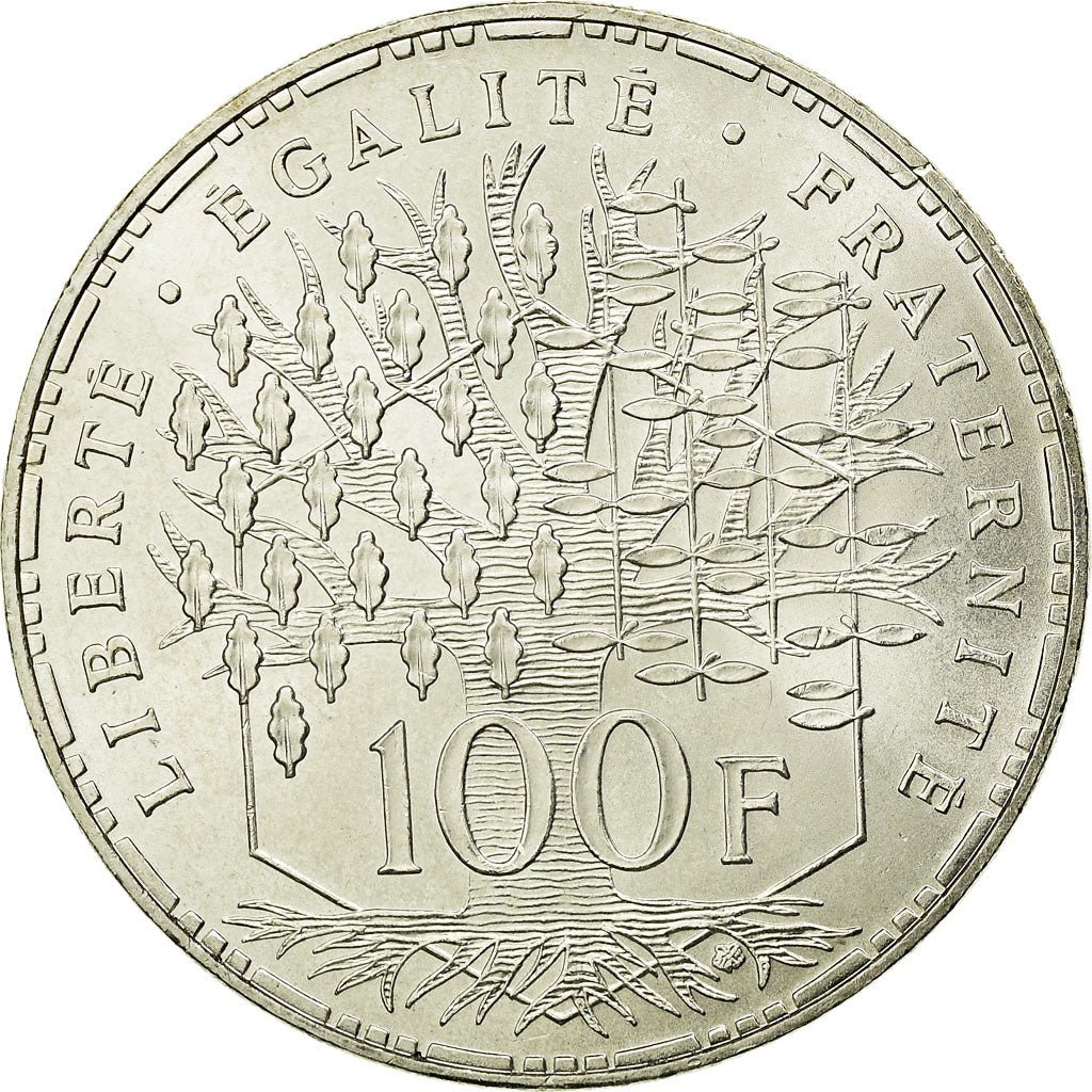 Moneta, Francia, Panthéon, 100 Francs, 1984, Paris, SPL, Argento, KM:951.1