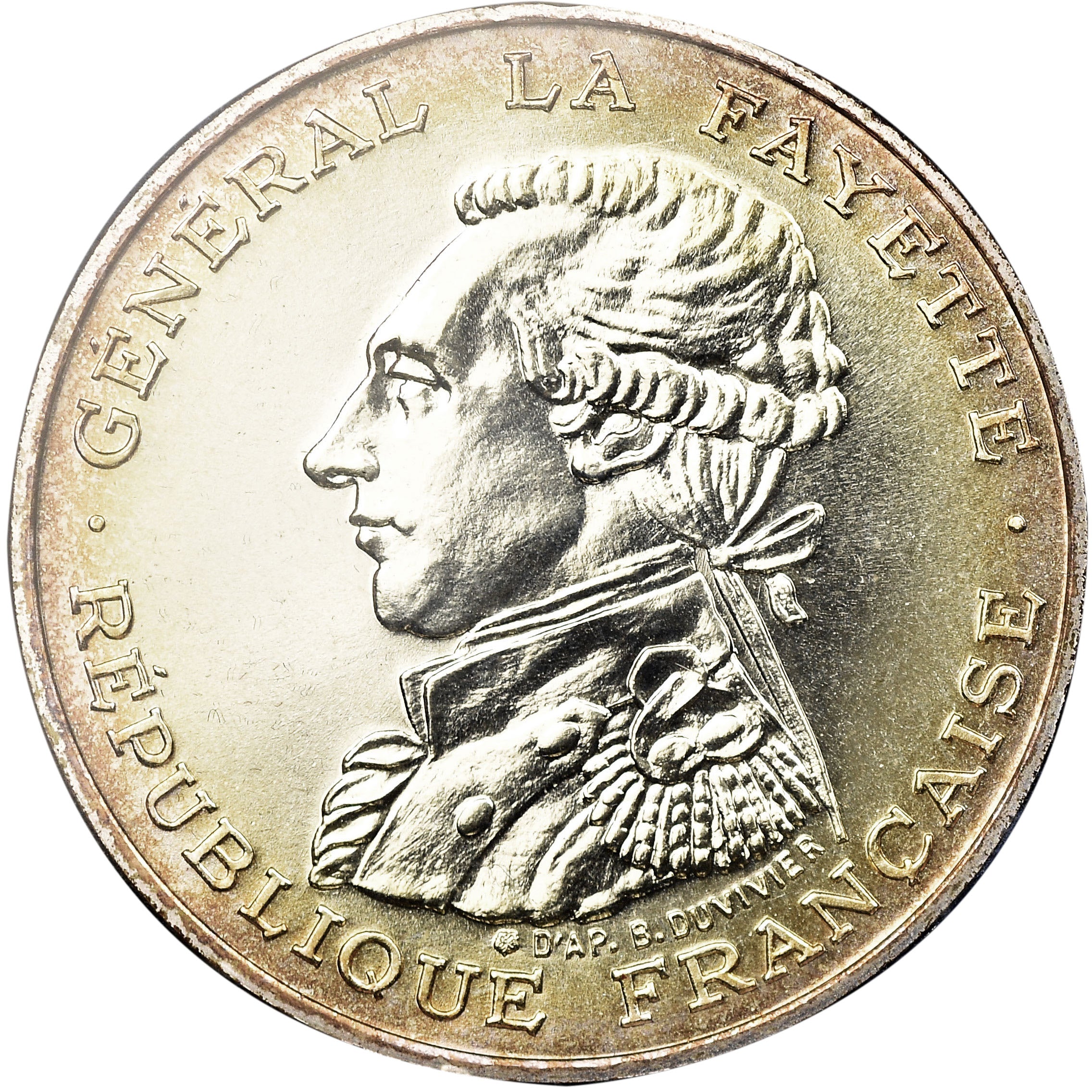 Coin, France, Lafayette, 100 Francs, 1987, Paris, MS(65-70), Silver, KM:962a