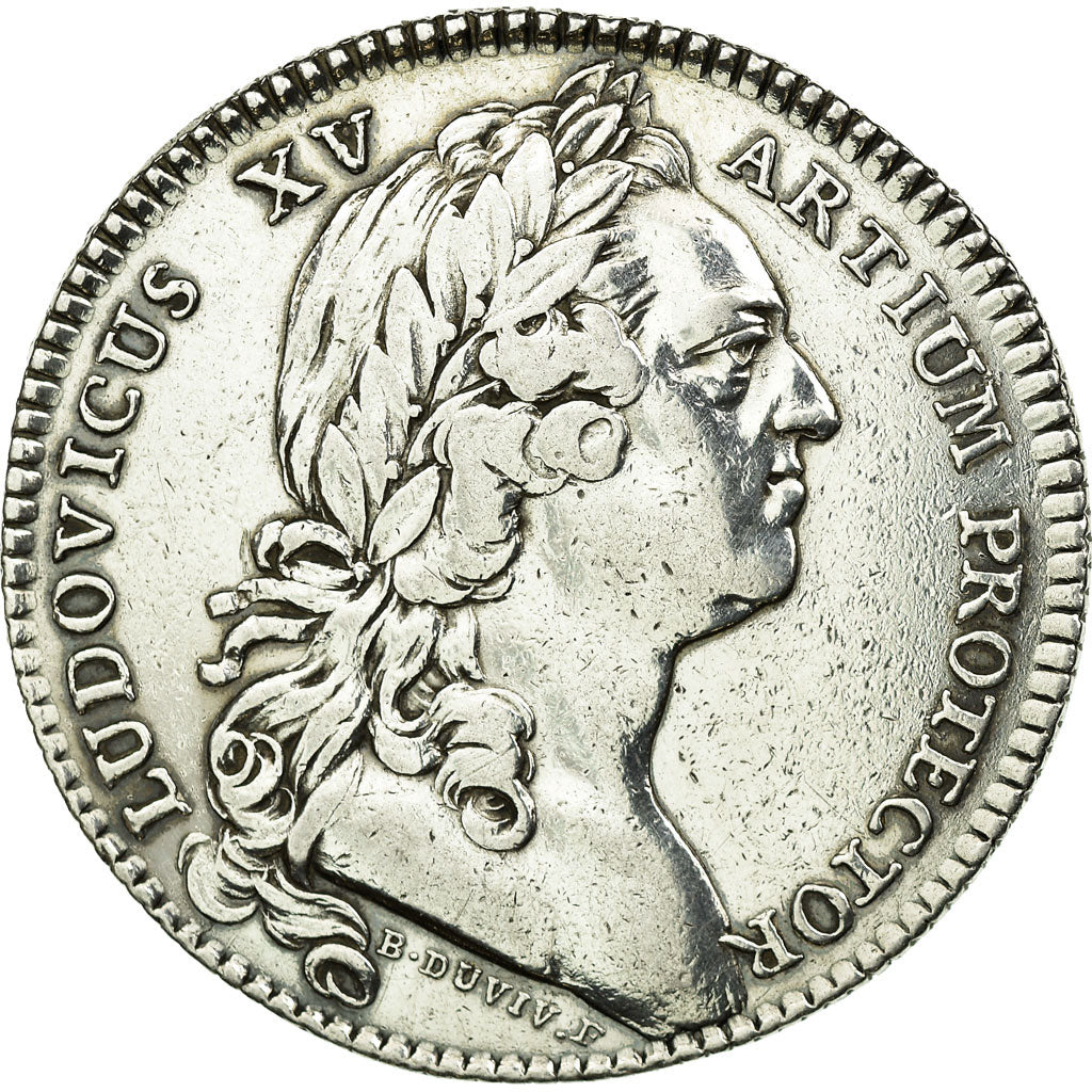 France, Token, Manufacture d'Elbeuf, Louis XV, Duvivier, EF(40-45), Silver
