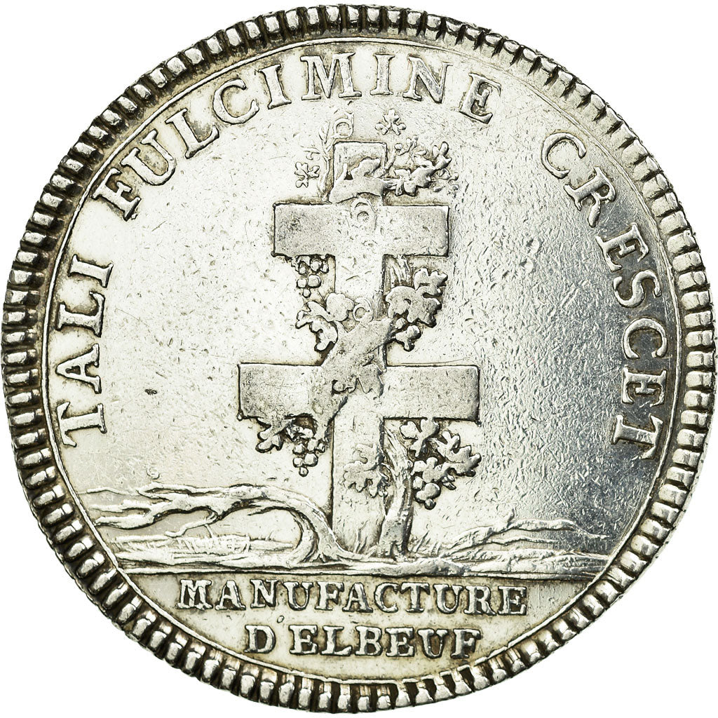 France, Token, Manufacture d'Elbeuf, Louis XV, Duvivier, EF(40-45), Silver