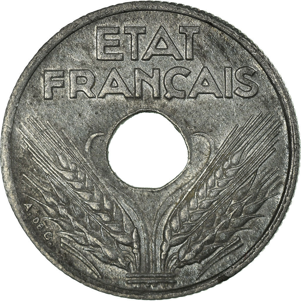 Coin, France, État français, 10 Centimes, 1943, MS(60-62), Zinc, KM:903
