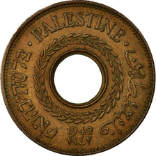 Coin, Palestine, 5 Mils, 1942, AU(50-53), Bronze, KM:3a