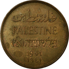 Coin, Palestine, 2 Mils, 1941, AU(55-58), Bronze, KM:2