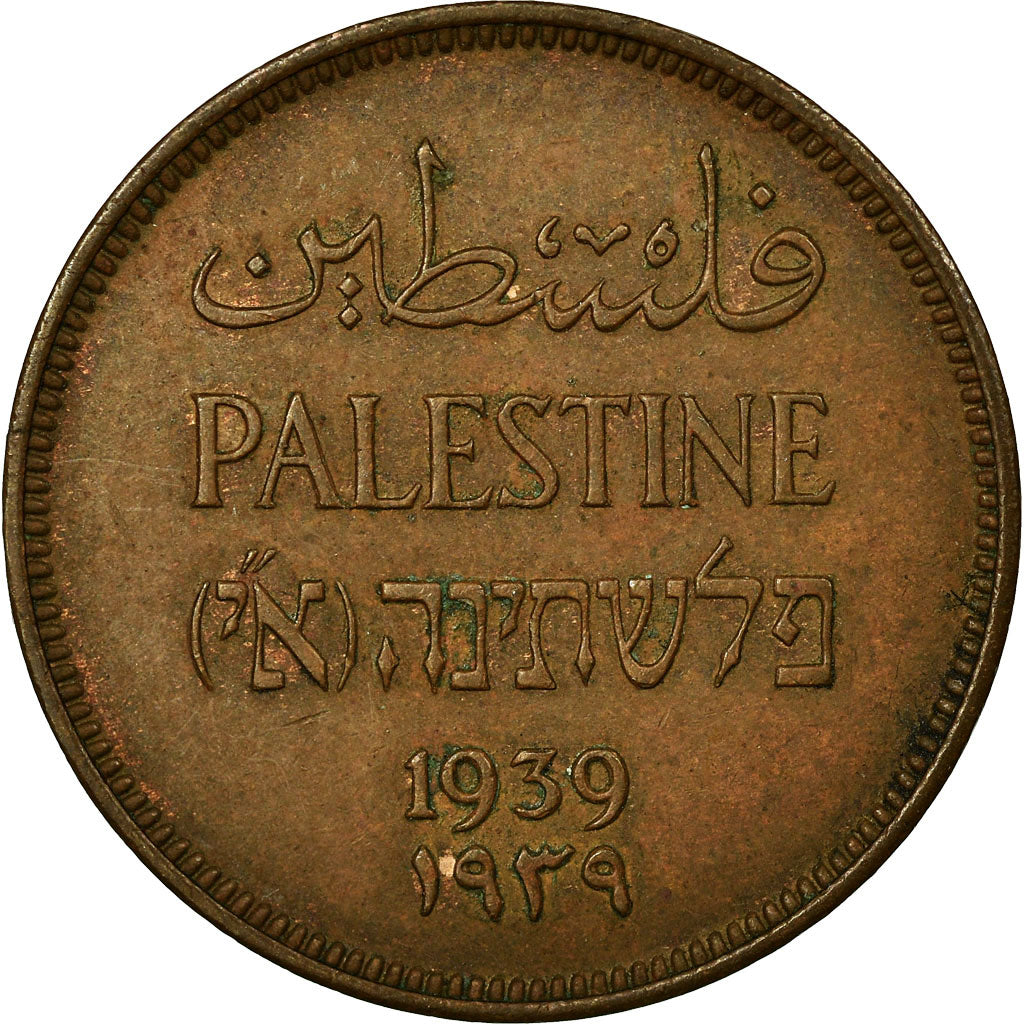 Coin, Palestine, Mil, 1939, AU(50-53), Bronze, KM:1