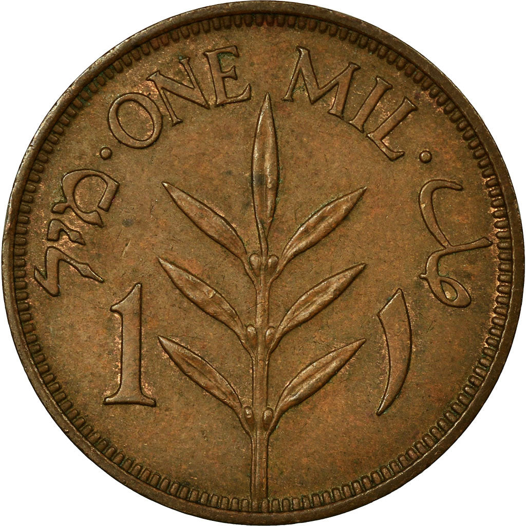 Coin, Palestine, Mil, 1939, AU(50-53), Bronze, KM:1