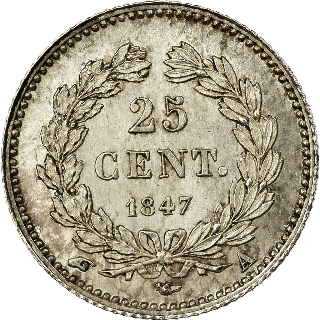 Moneda, Francia, Louis-Philippe, 25 Centimes, 1847, Paris, SC, Plata, KM:755.1