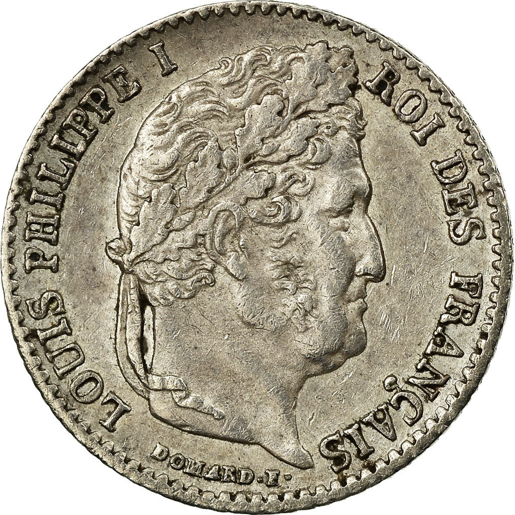 Coin, France, Louis-Philippe, 1/4 Franc, 1834, Paris, AU(50-53), Silver