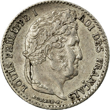 Coin, France, Louis-Philippe, 1/4 Franc, 1834, Paris, AU(50-53), Silver