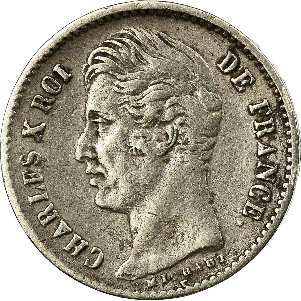 Coin, France, Charles X, 1/4 Franc, 1828, Paris, EF(40-45), Silver, KM:722.1