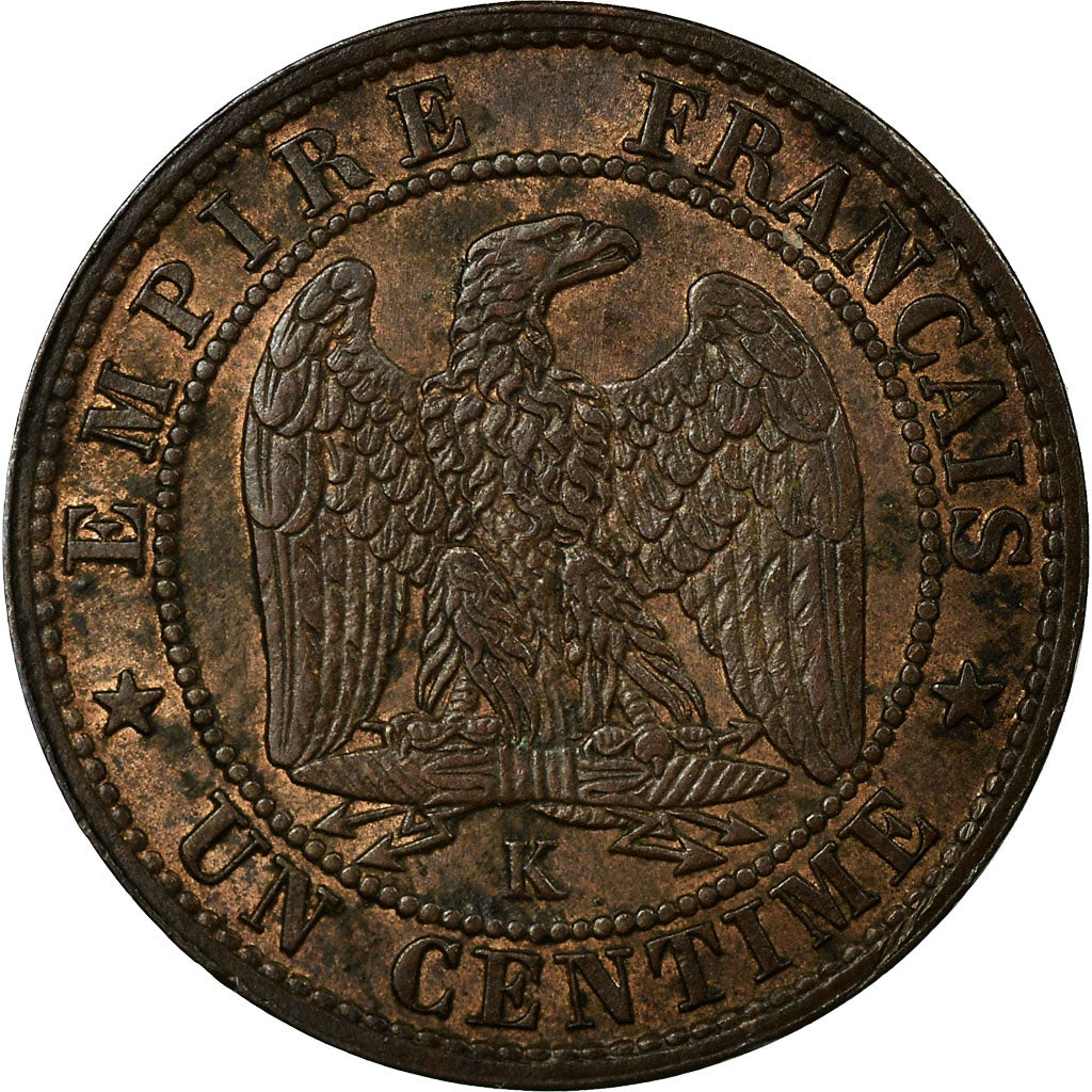 Moneda, Francia, Napoleon III, Napoléon III, Centime, 1854, Bordeaux, EBC