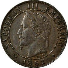 Coin, France, Napoleon III, Centime, 1862, Strasbourg, Large BB, AU(55-58)