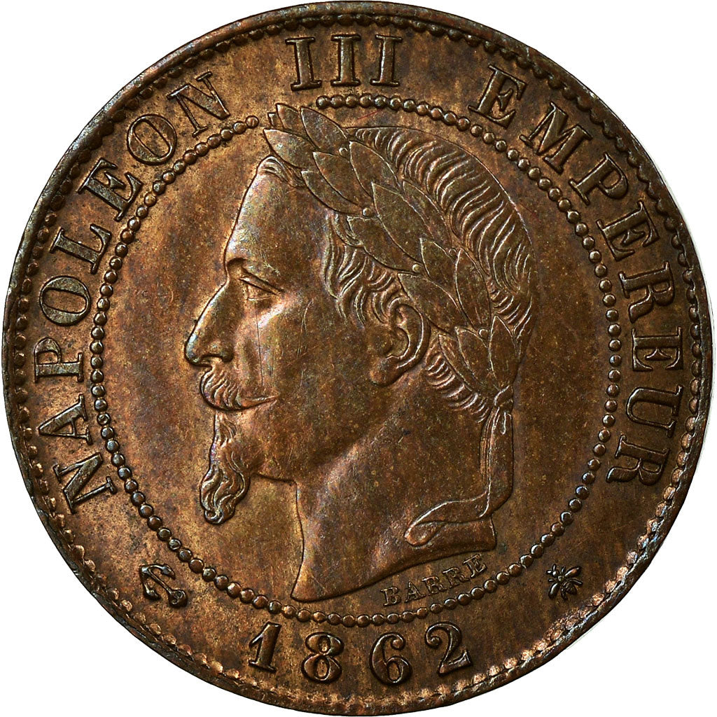 Moneta, Francja, Napoleon III, Napoléon III, Centime, 1862, Paris, AU(55-58)