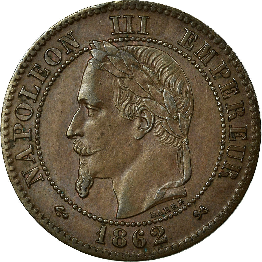 Moneta, Francia, Napoleon III, Napoléon III, 2 Centimes, 1862, Bordeaux, SPL-