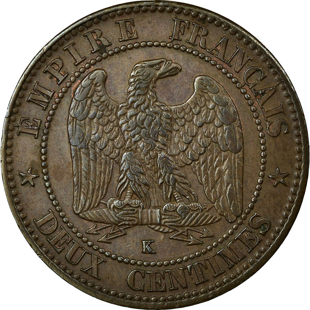Moneta, Francia, Napoleon III, Napoléon III, 2 Centimes, 1862, Bordeaux, SPL-