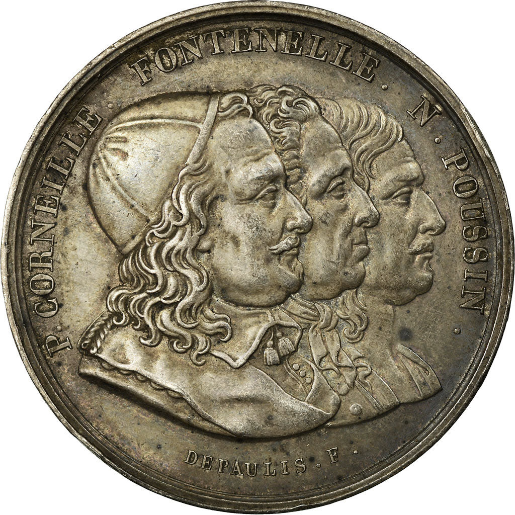 Frankrijk, Token, Normandie, Académie de Rouen, 1744, Depaulis, ZF+, Zilver