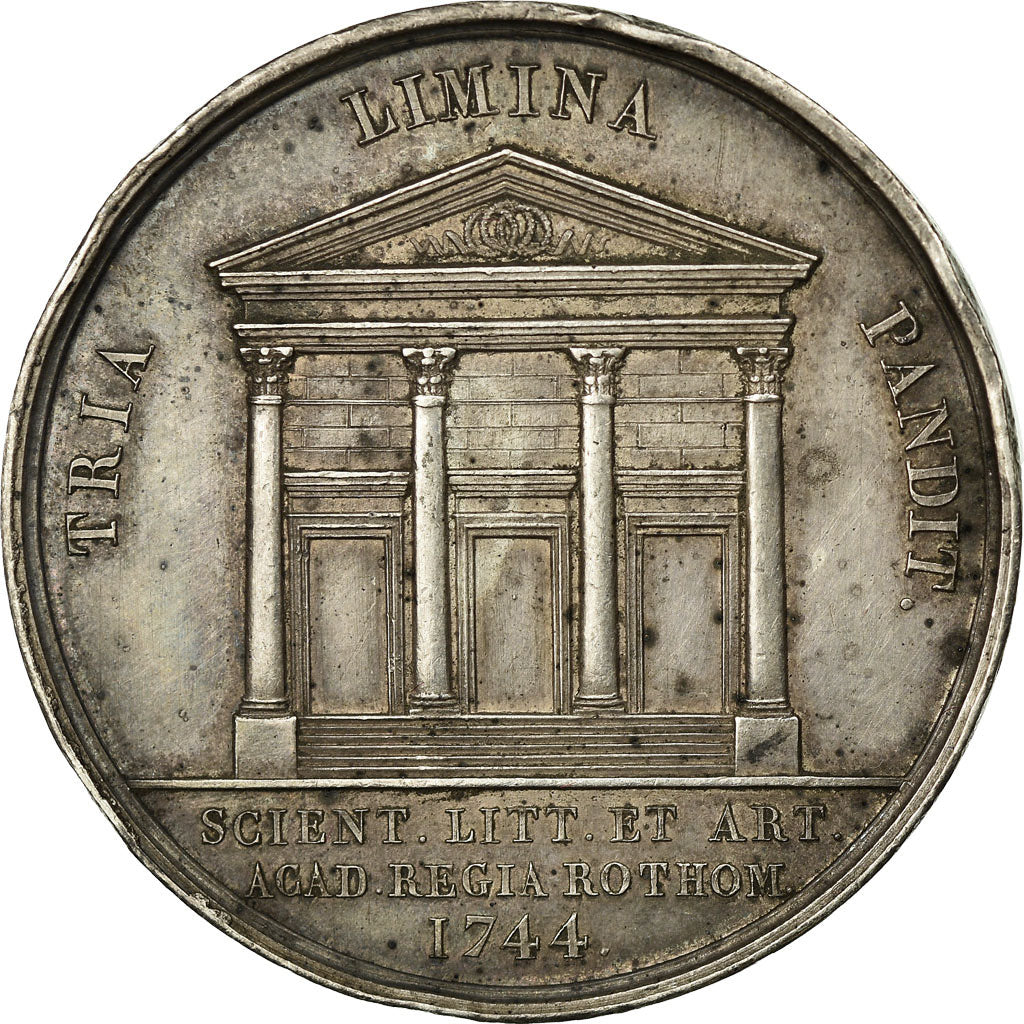 Frankrijk, Token, Normandie, Académie de Rouen, 1744, Depaulis, ZF+, Zilver