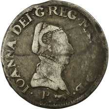 Monnaie, France, NAVARRE-BEARN, Jeanne d'Albret, Teston, 1567, Pau, TB, Argent