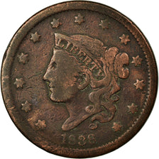 Coin, United States, Coronet Cent, 1838, Philadelphia, VF(20-25)