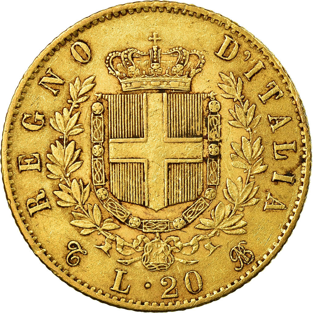 Monnaie, Italie, Vittorio Emanuele II, 20 Lire, 1865, Torino, TTB, Or, KM:10.1