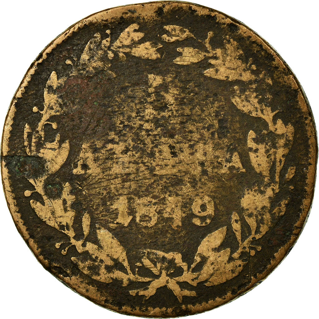 Coin, Greece, Othon, 5 Lepta, 1849, Athens, VG(8-10), Copper, KM:28